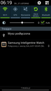 Podłączona myszka na Note 3